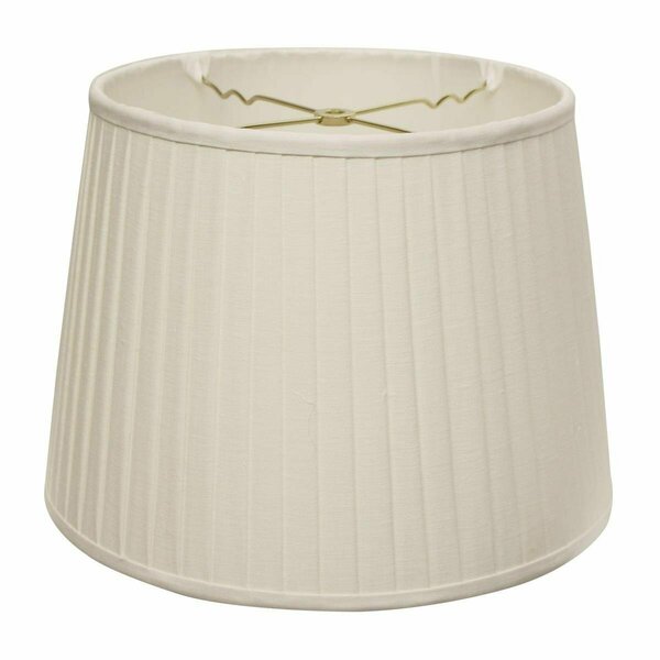 Estallar 14 in. White Paperback Linen Lampshade with Side Pleats ES3096490